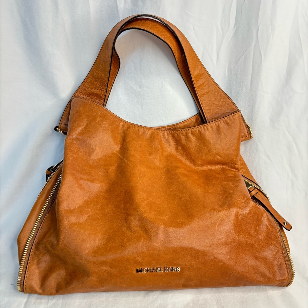 Michael Kors Brown Leather Shoulder Bag